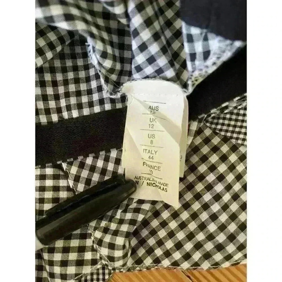 N/ Nicholas Gingham Ruffle Top Size 8 - Picture 5 of 7